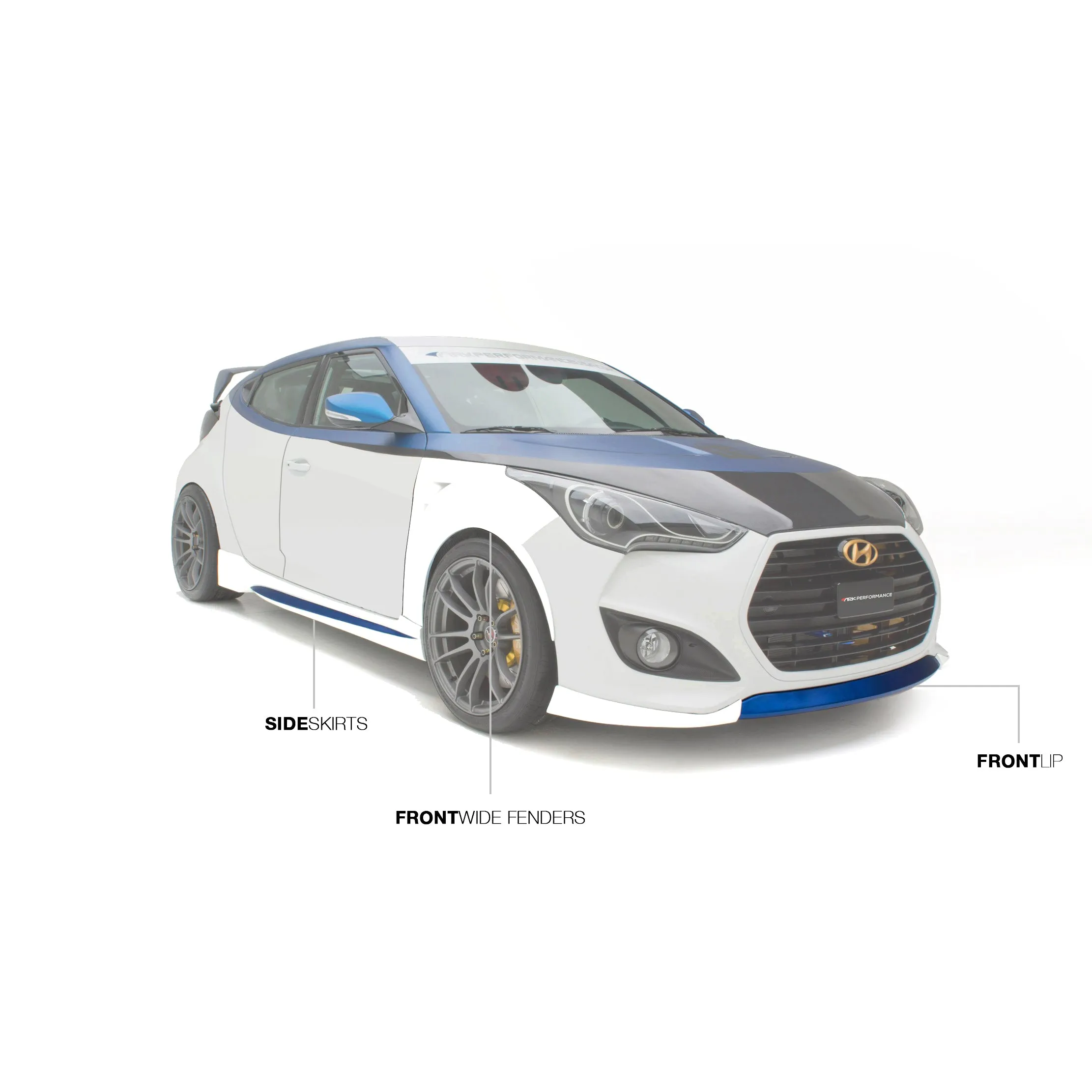 2013-2017 Hyundai Veloster Turbo C-FX Side Skirts