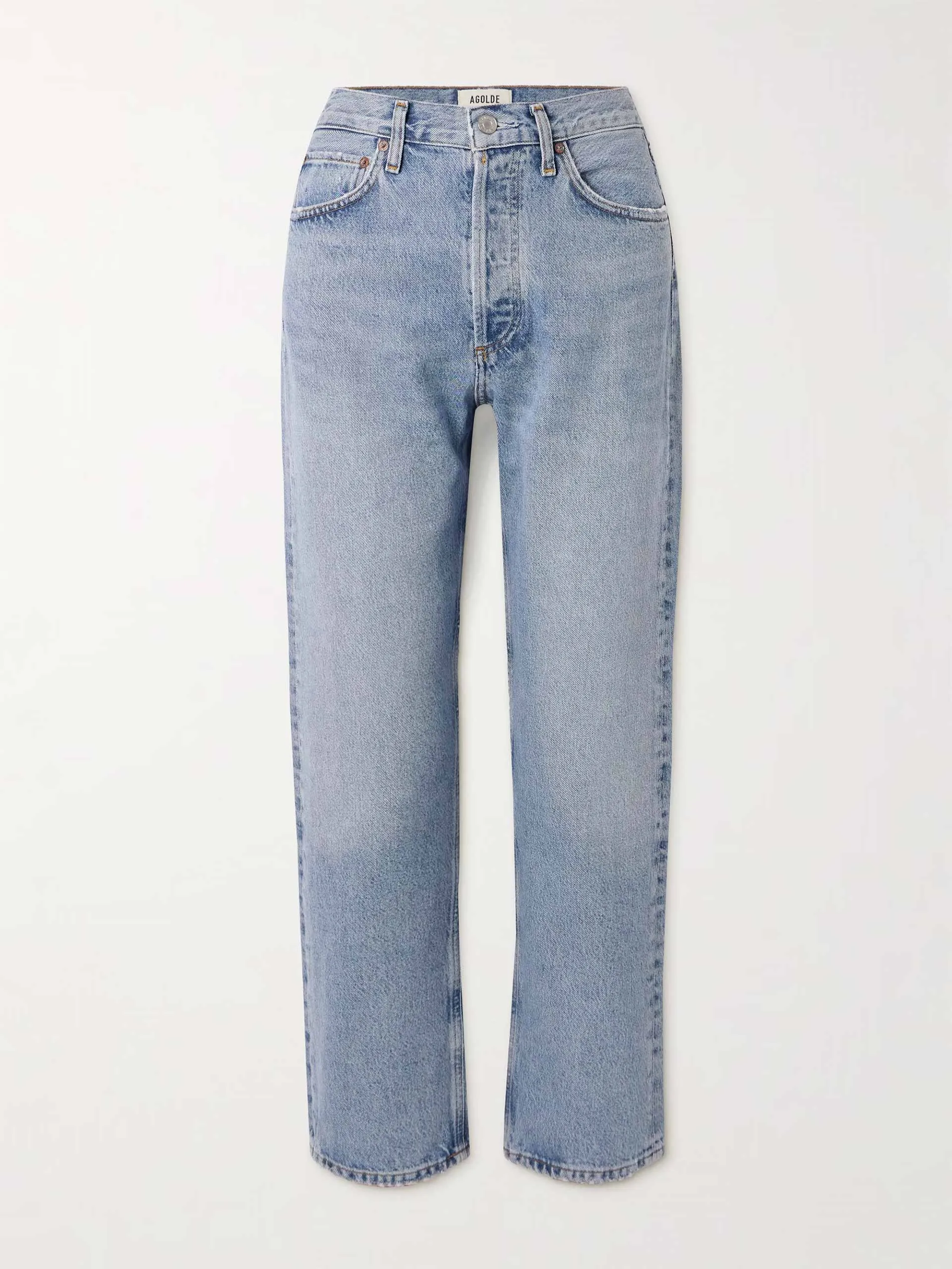 90s high-rise straight-leg organic jeans