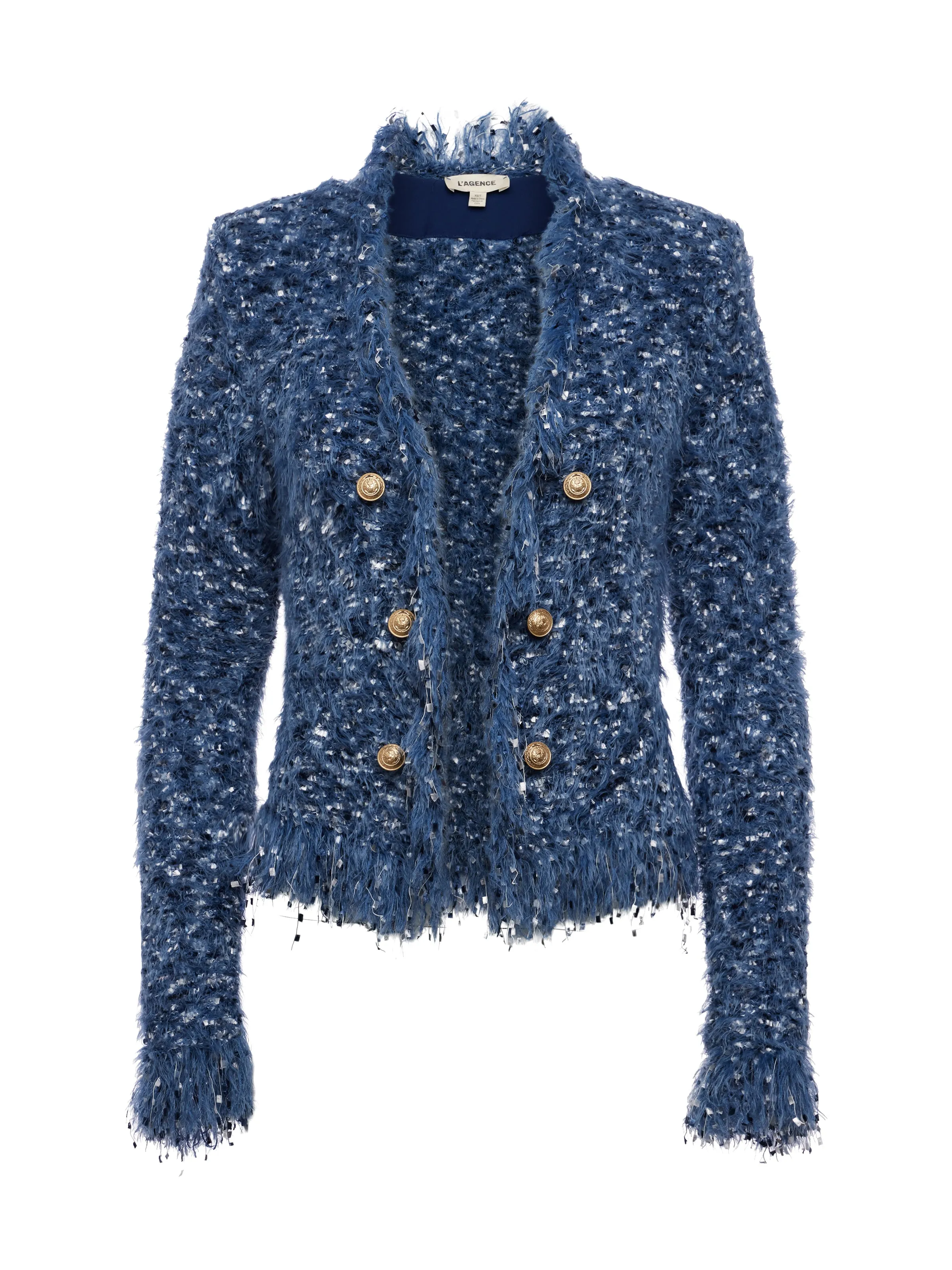 Azure Fringe Cardigan Blazer