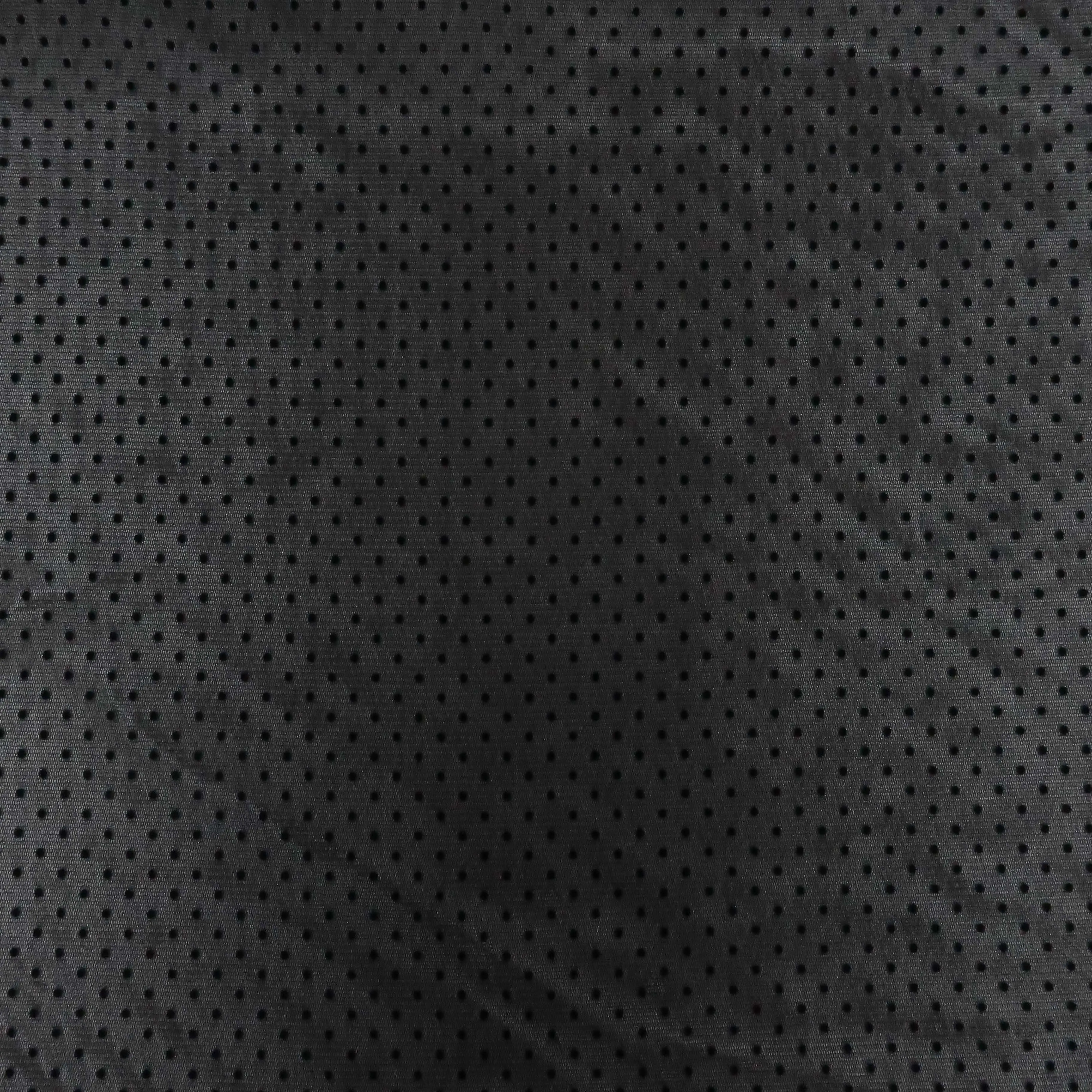 Black Heavily Dotted Tulle Fabric