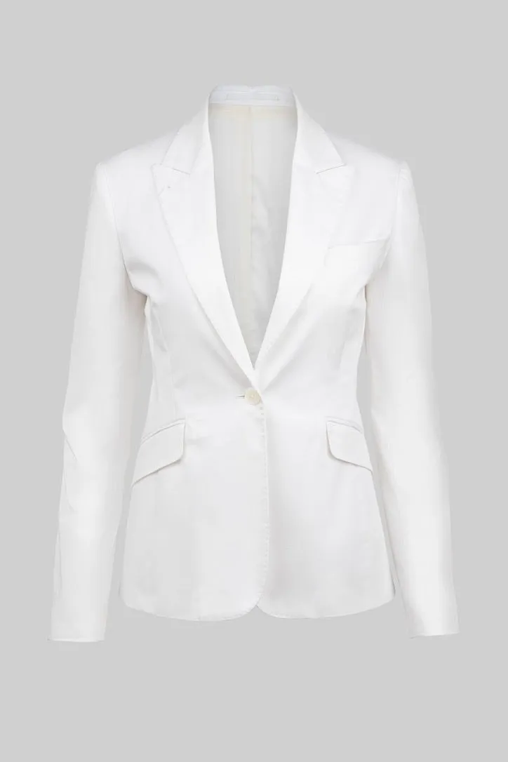 Blazer - Cotton Stretch - White