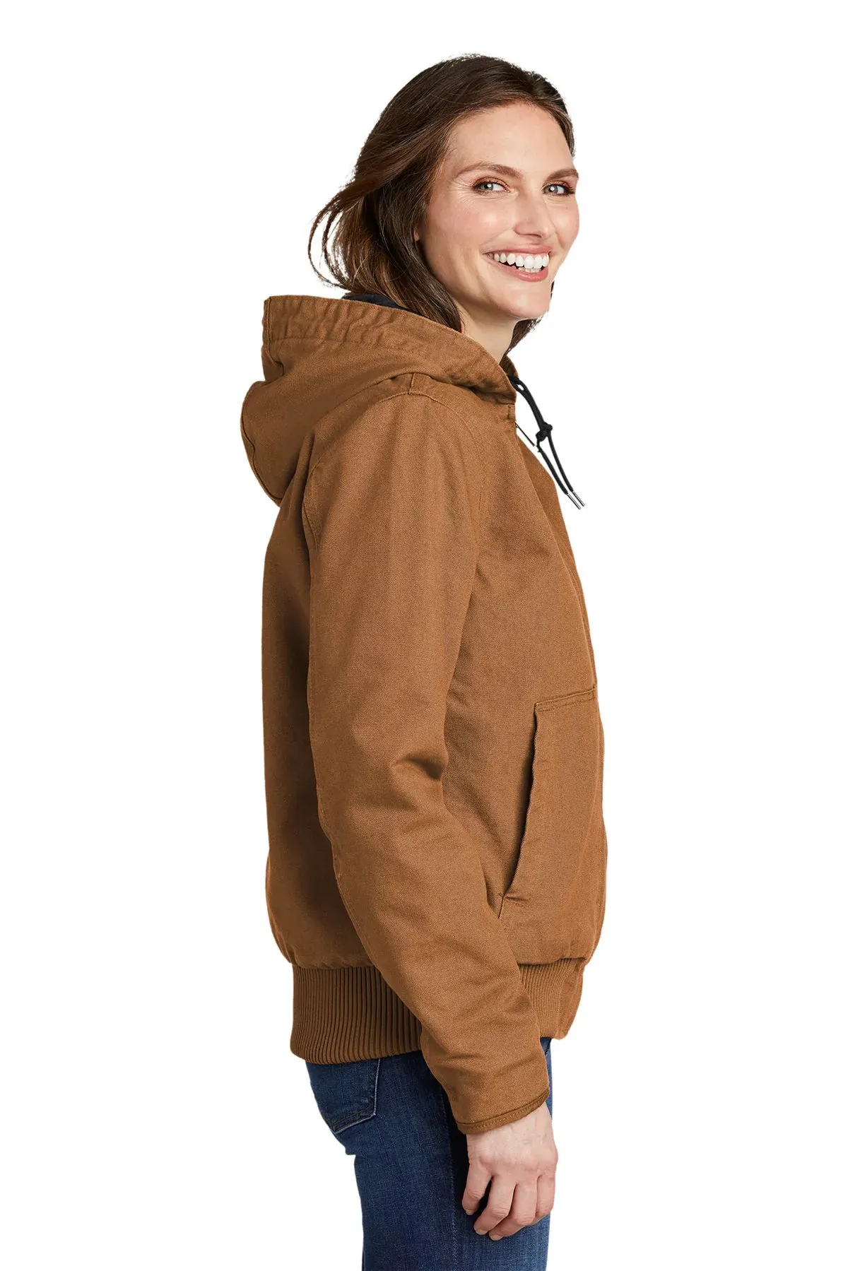 Carhartt Womens Washed Duck Custom Jackets, Carhartt Brown