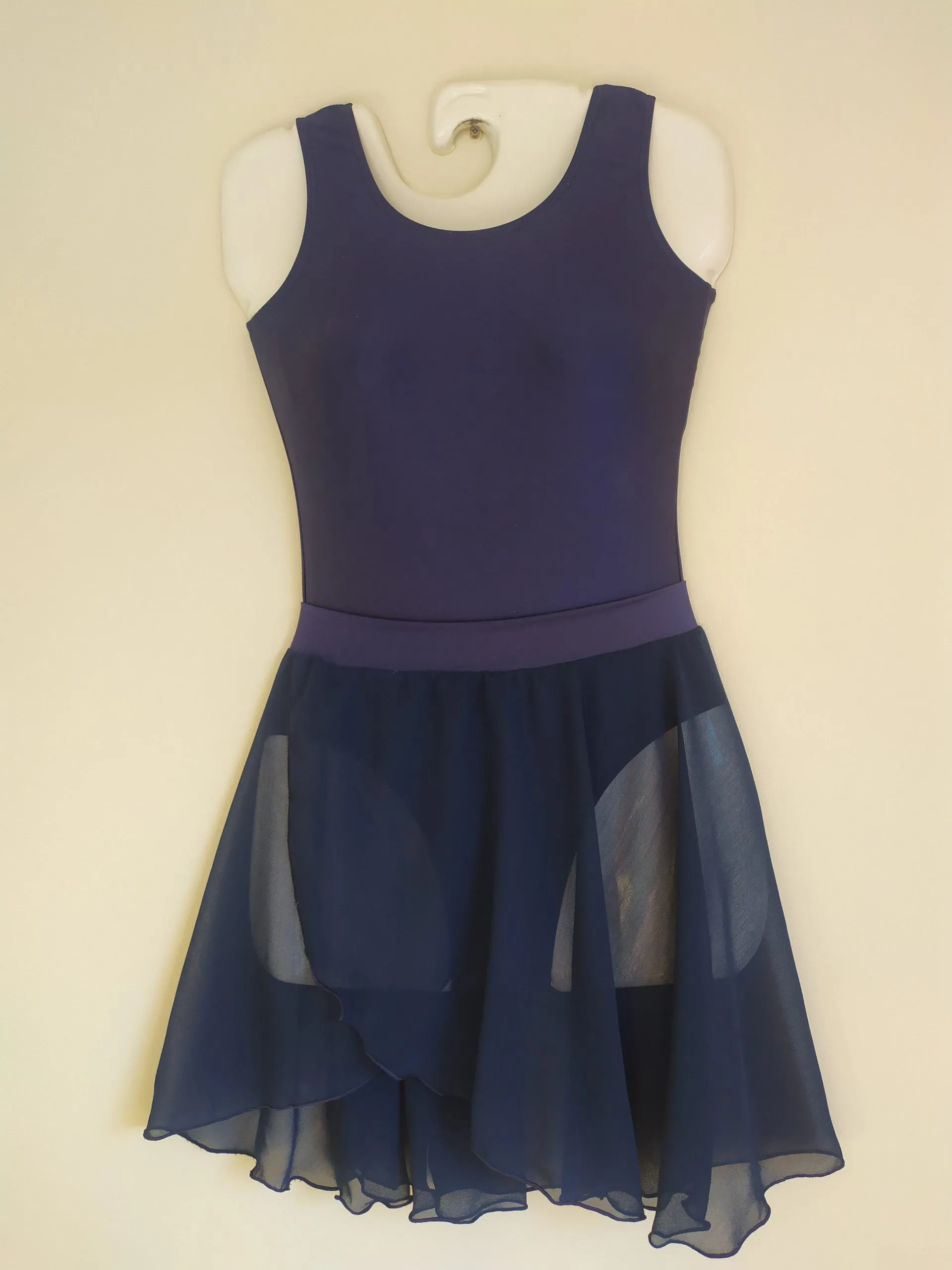 Chiffon wrap skirt on lycra band