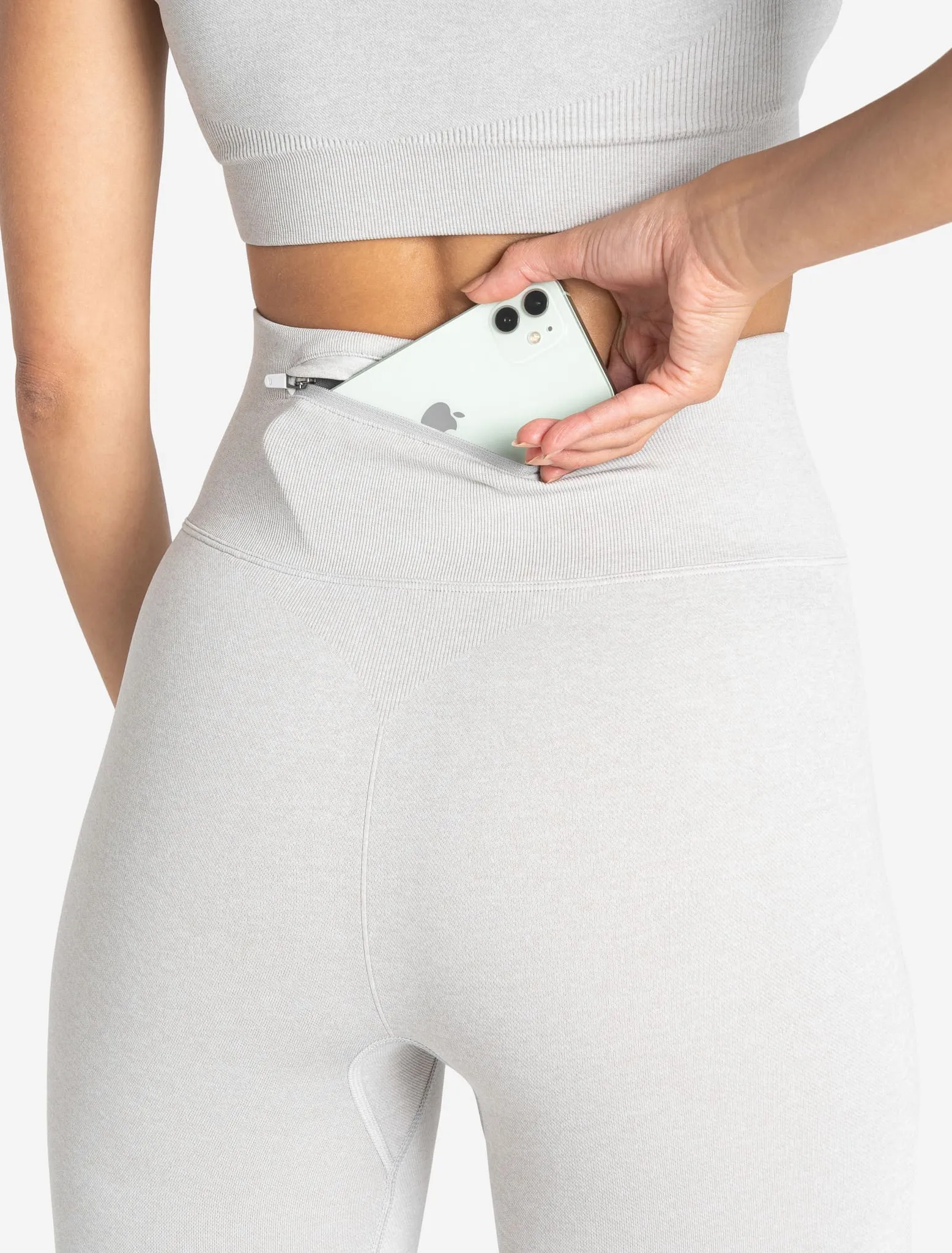 Core Seamless Pocket Leggings - Grey Marl