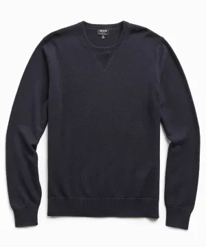 Cotton Cashmere Sweater in Navy