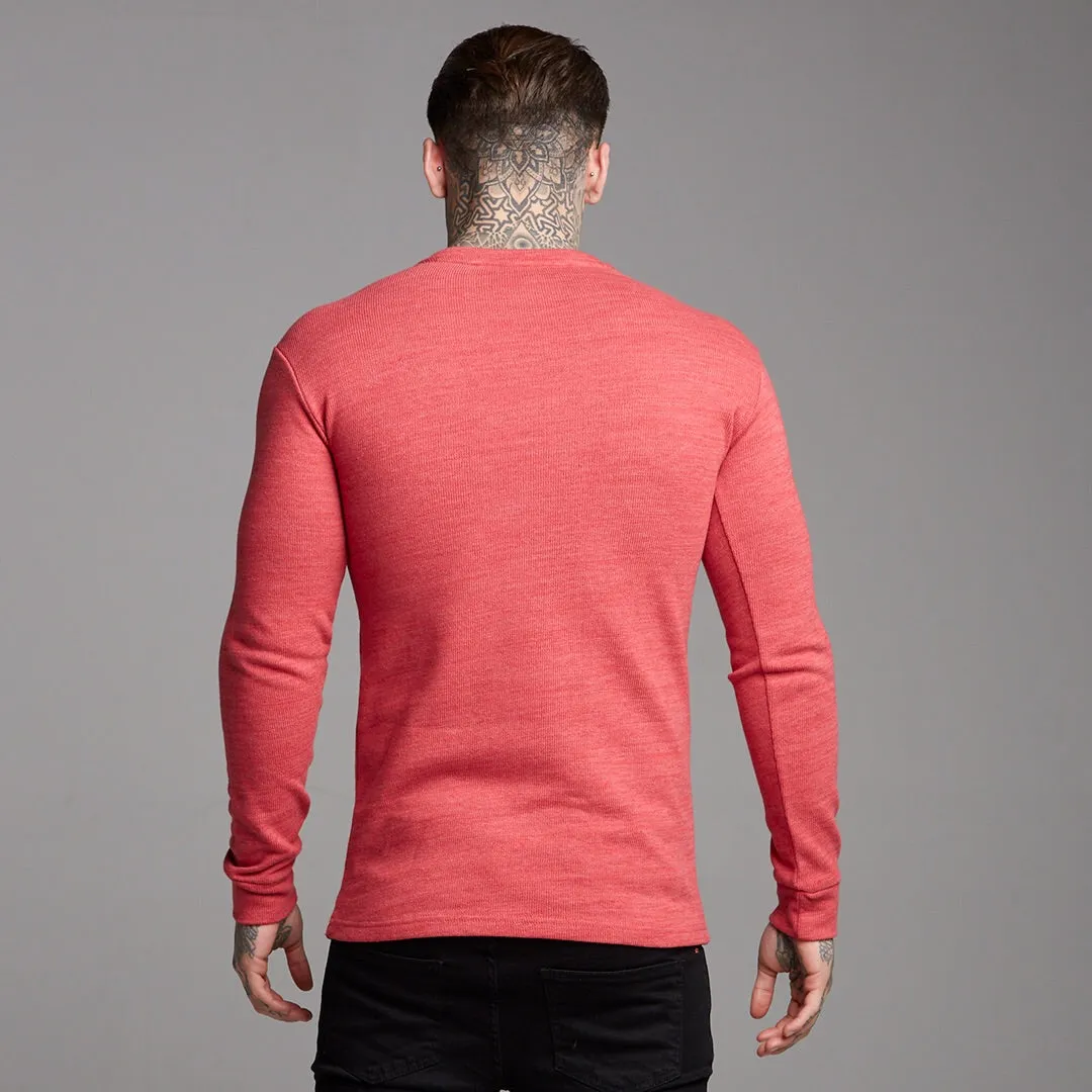 Father Sons Classic Red Marl Super Slim Sweater - FSH231