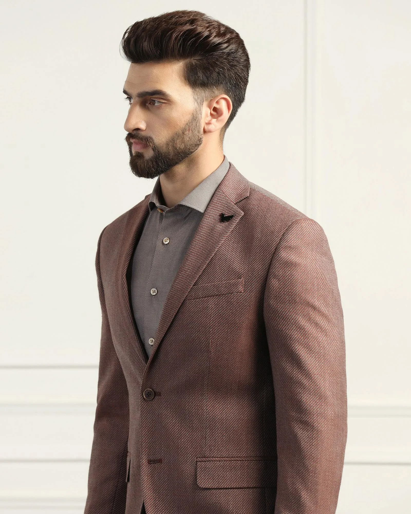 Formal Rust Textured Blazer - Corolla