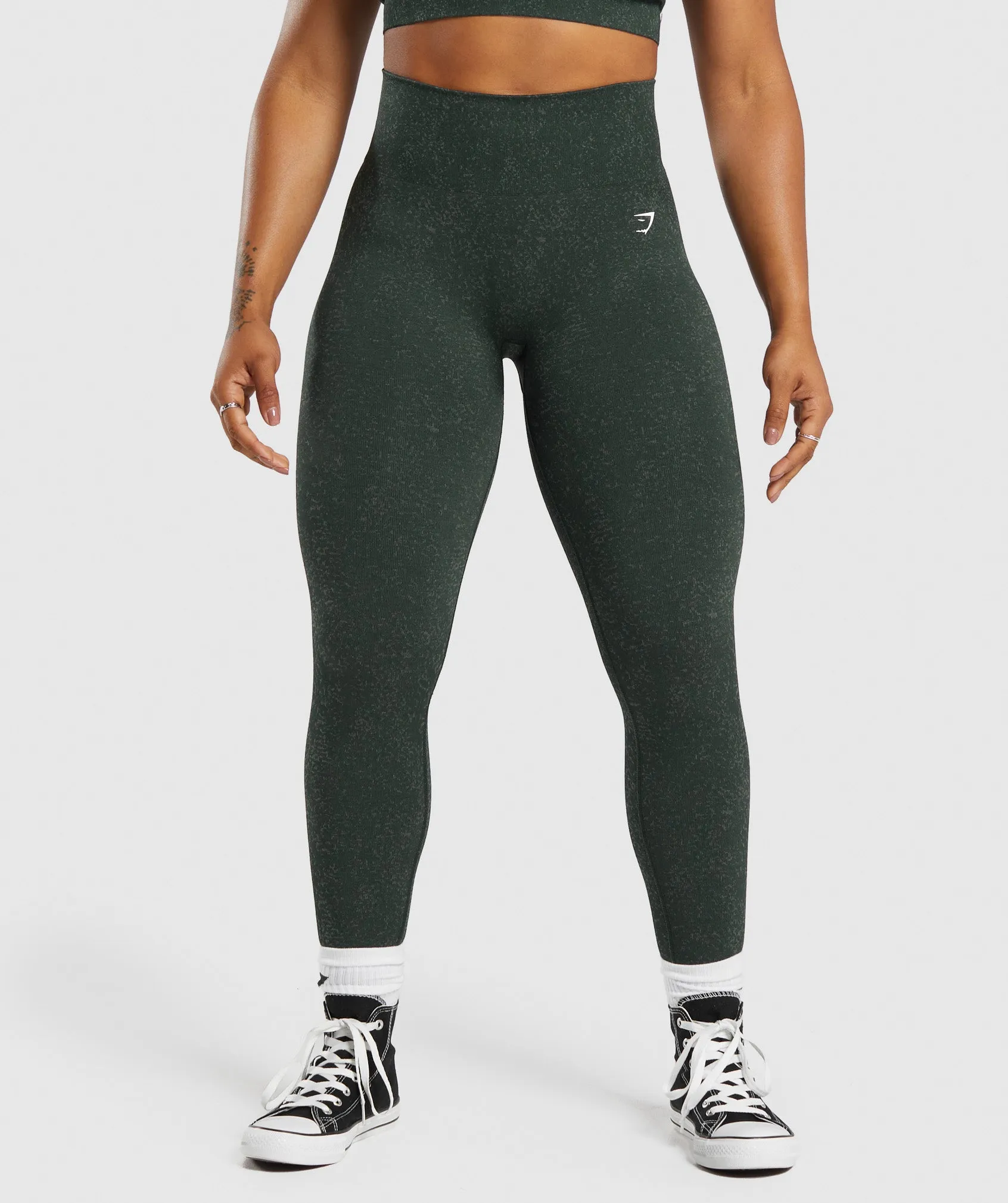 Gymshark Adapt Fleck Seamless Leggings - Victory Green/ Unit Green