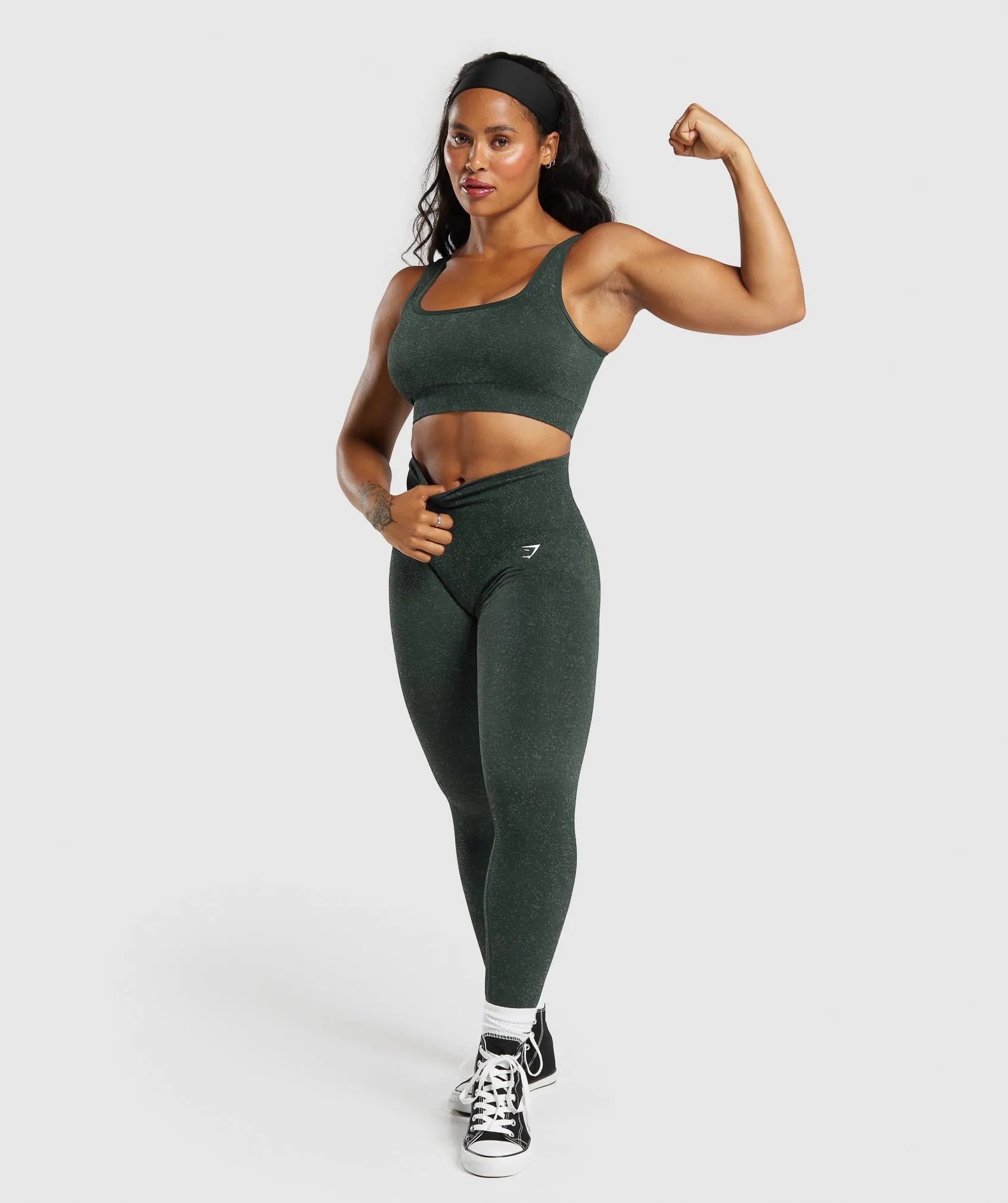 Gymshark Adapt Fleck Seamless Leggings - Victory Green/ Unit Green