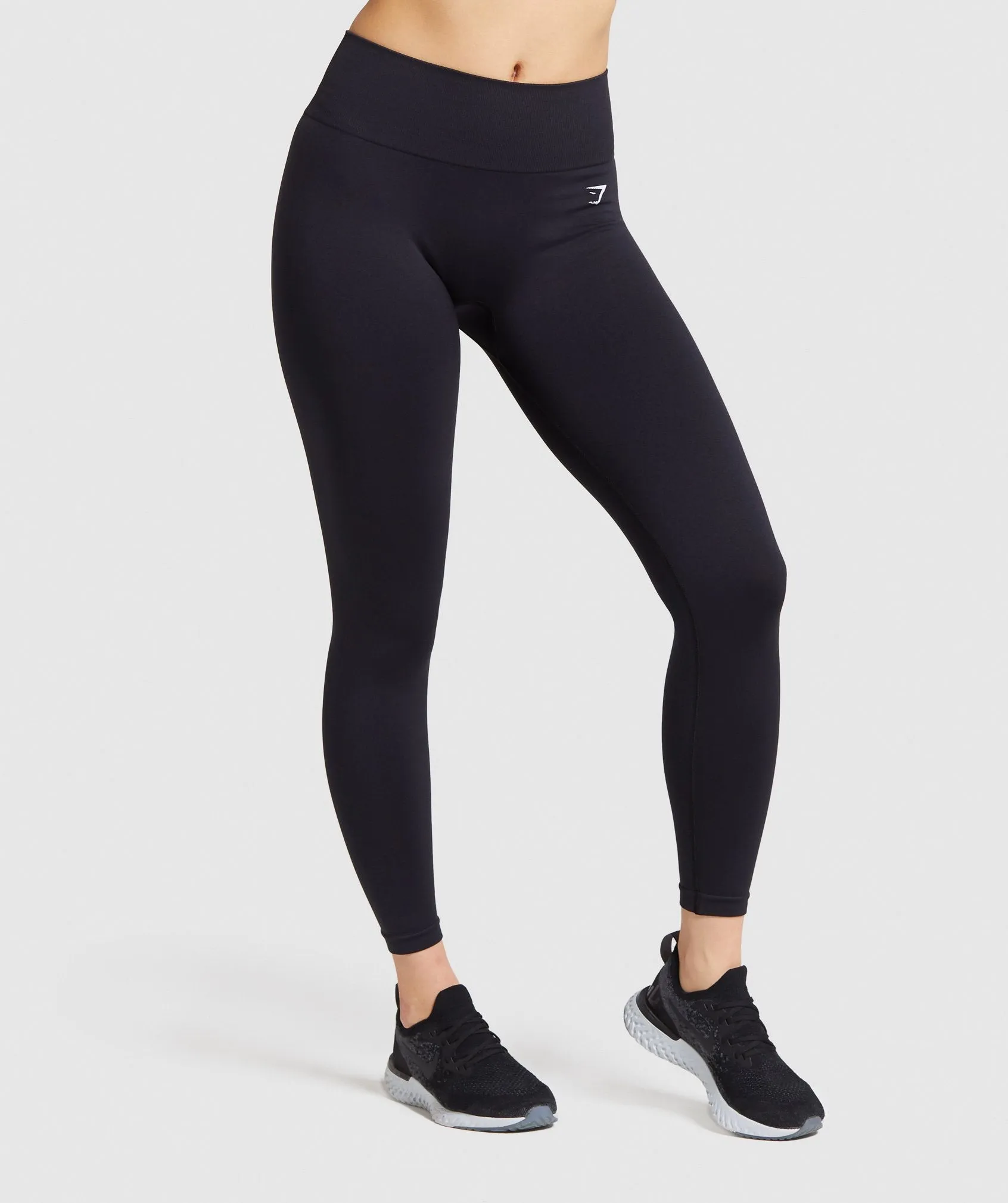 Gymshark Fit Mid Rise Leggings - Black/white