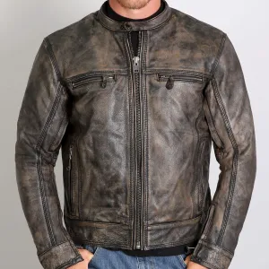 Heritage Collection Men's Distressed Brown Leather Jacket, JKM1019-HL