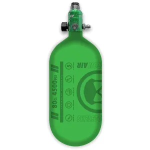 Infamous Skeleton Air Hyperlight Tank - 80/45 - Mono Green - Green Regulator