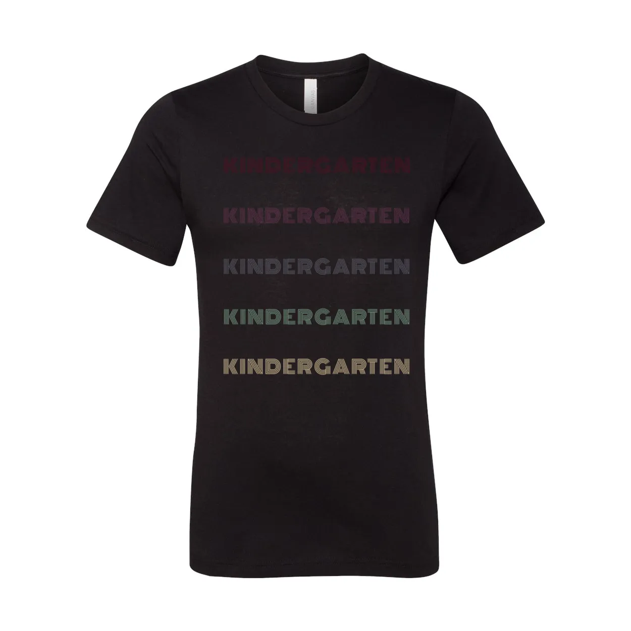 Kindergarten Retro Font T-Shirt