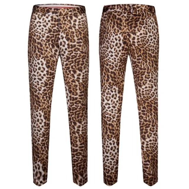 Leopard Print Men Suit