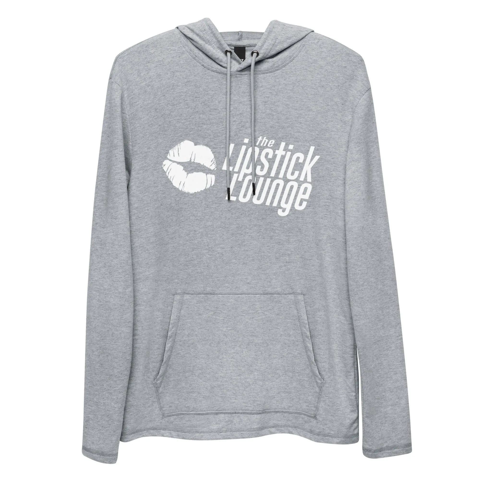 Lipstick Lounge White/Black Logo Lightweight Hoodie