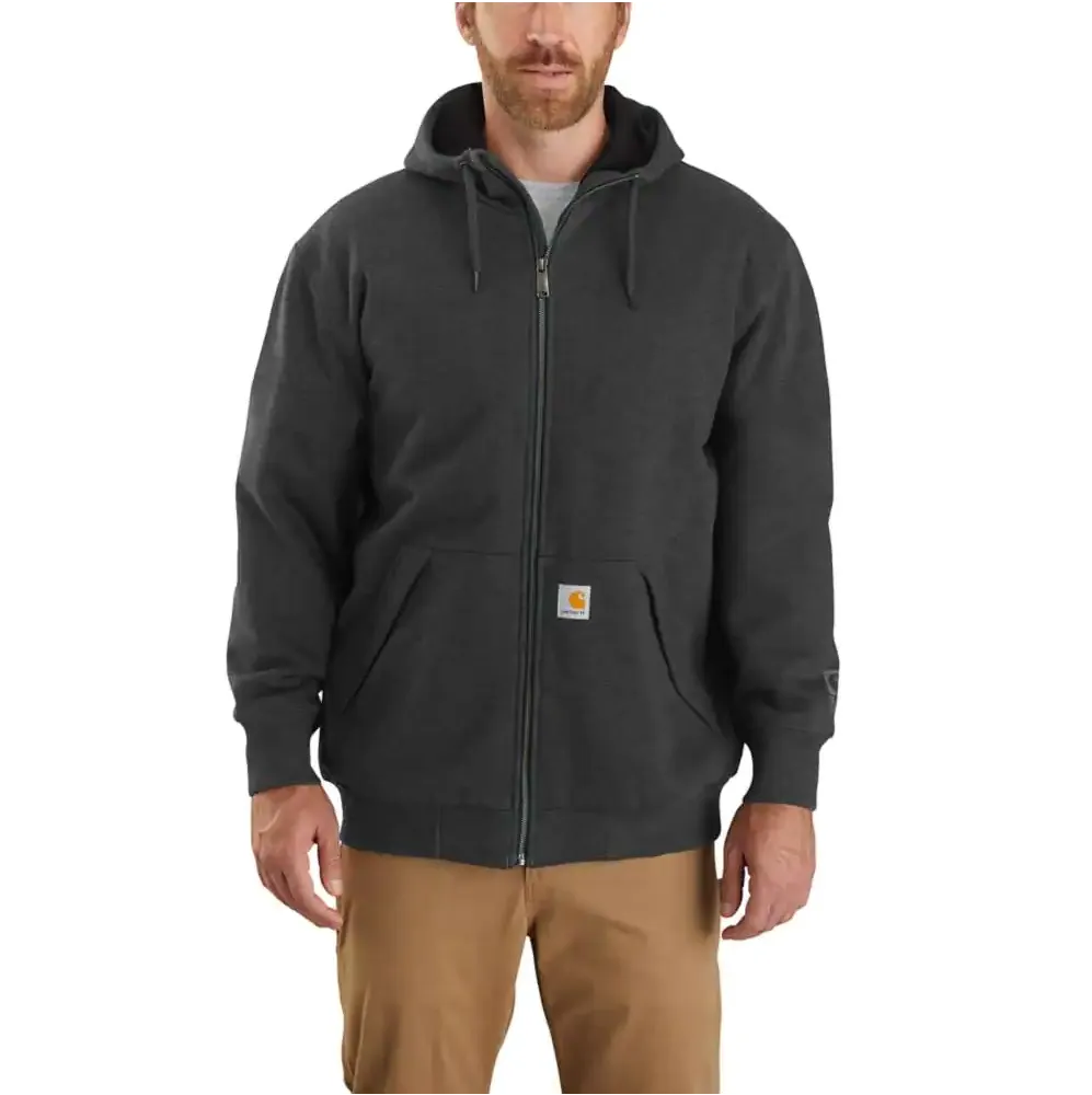 MEN'S CARHARTT RAIN DEFENDER LOOSE FIT MDWEIGHT THERMAL-LINED FULL-ZIP SWEATSHIRT- 104078