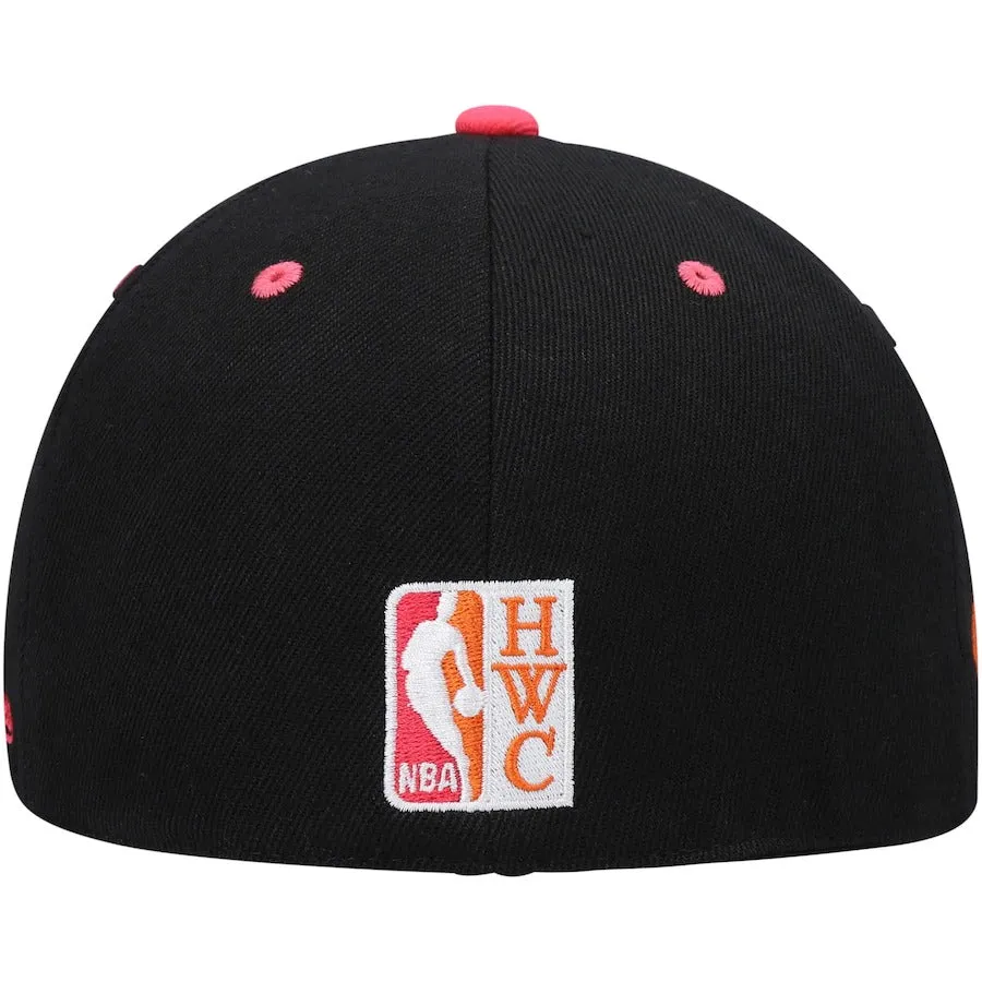 Mitchell & Ness x Lids Portland Trail Blazers Black 50th NBA Anniversary Hardwood Classics Sunset Fitted Hat