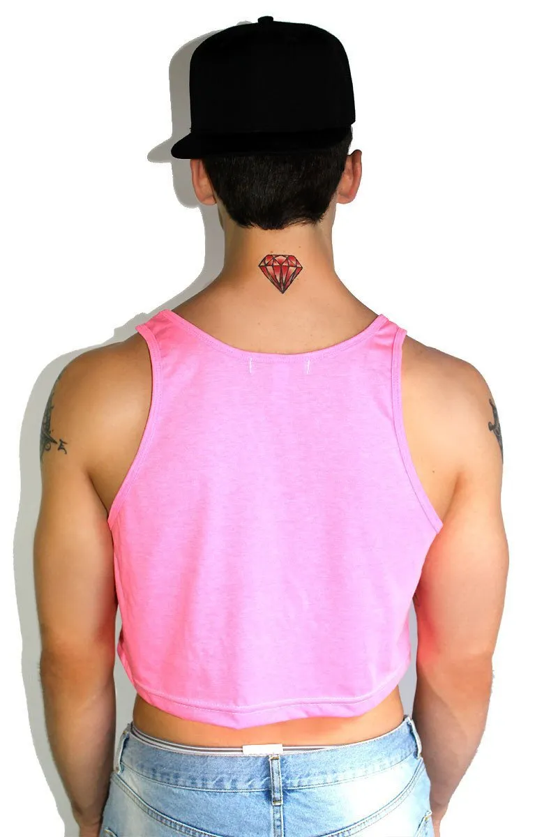 Multipack-Core Crop Racerback Tanks-Neon