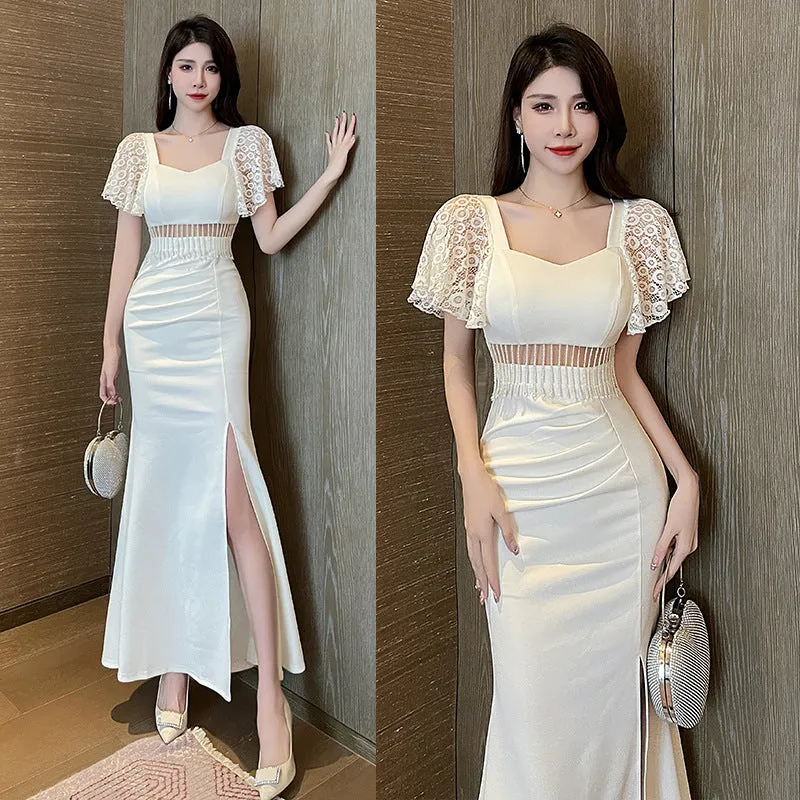 Nightclub Evening Dress Sexy Dress Long Dress Temperament KTV Glade Pedicure Work Clothes Bath Massage Workwear