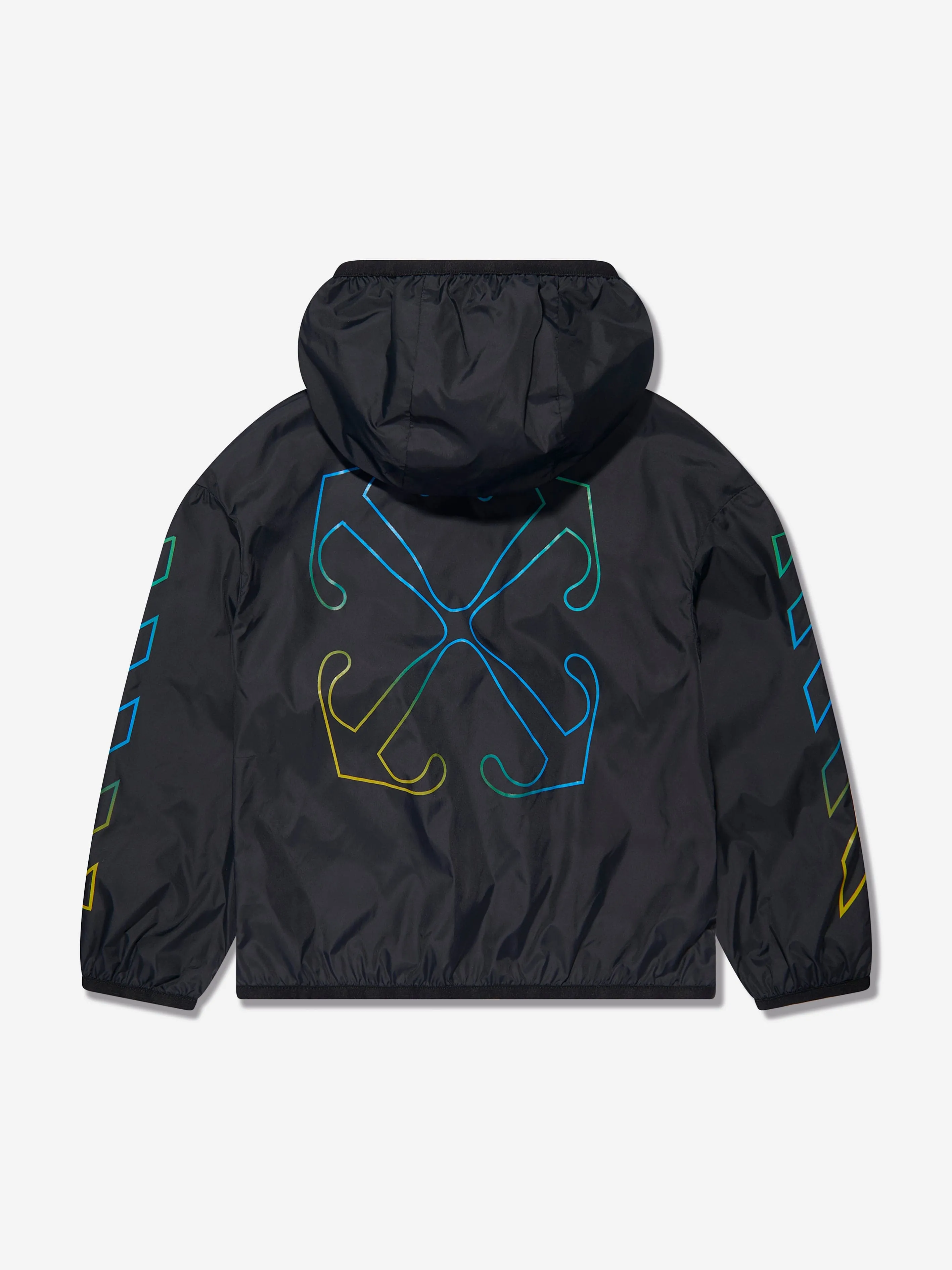 Off-White Kids Arrow Rainbow Windbreaker in Black