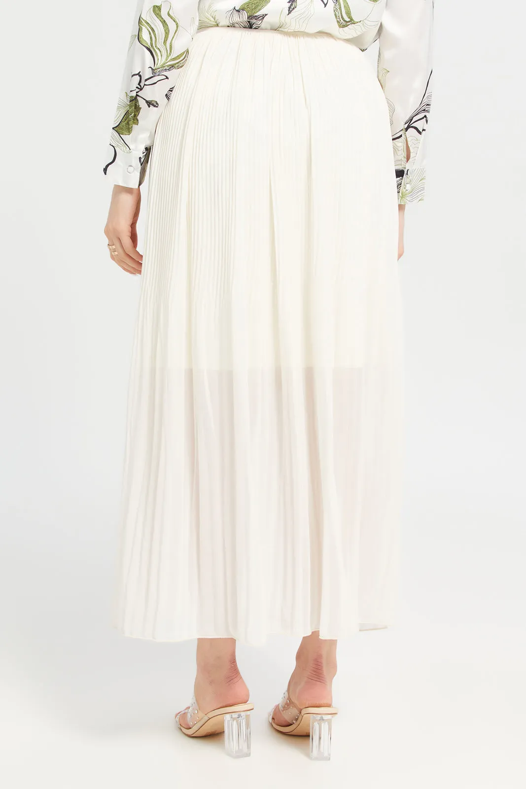 Plisse Maxi Skirt