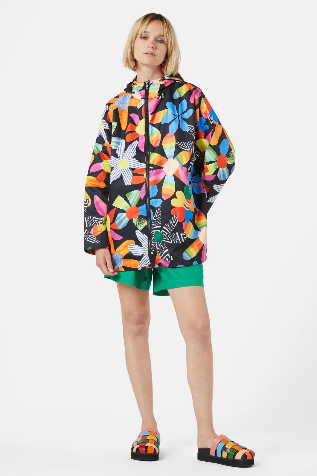 Rainbow Flower Raincoat