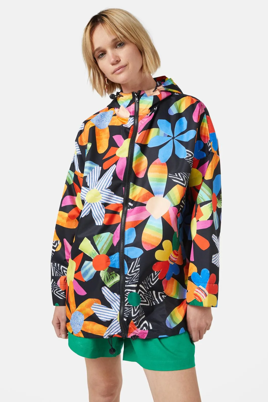 Rainbow Flower Raincoat