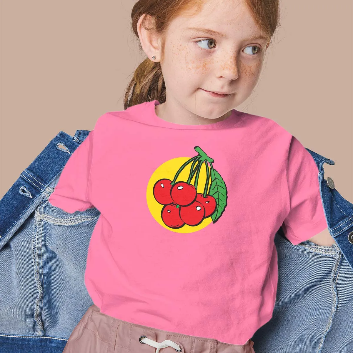 Retro Cherries Toddler T-Shirt, Unisex Toddler 2T-5/6