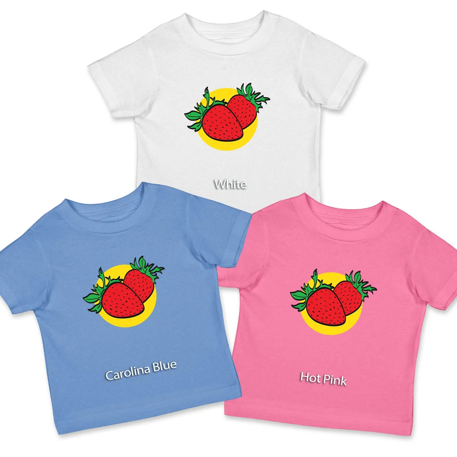 Retro Strawberries Toddler T-Shirt, Unisex Toddler 2T-5/6