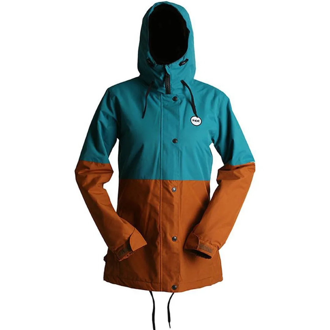 RIDE - BRIGHTON WOMENS JACKET - TEAL/CARAMEL