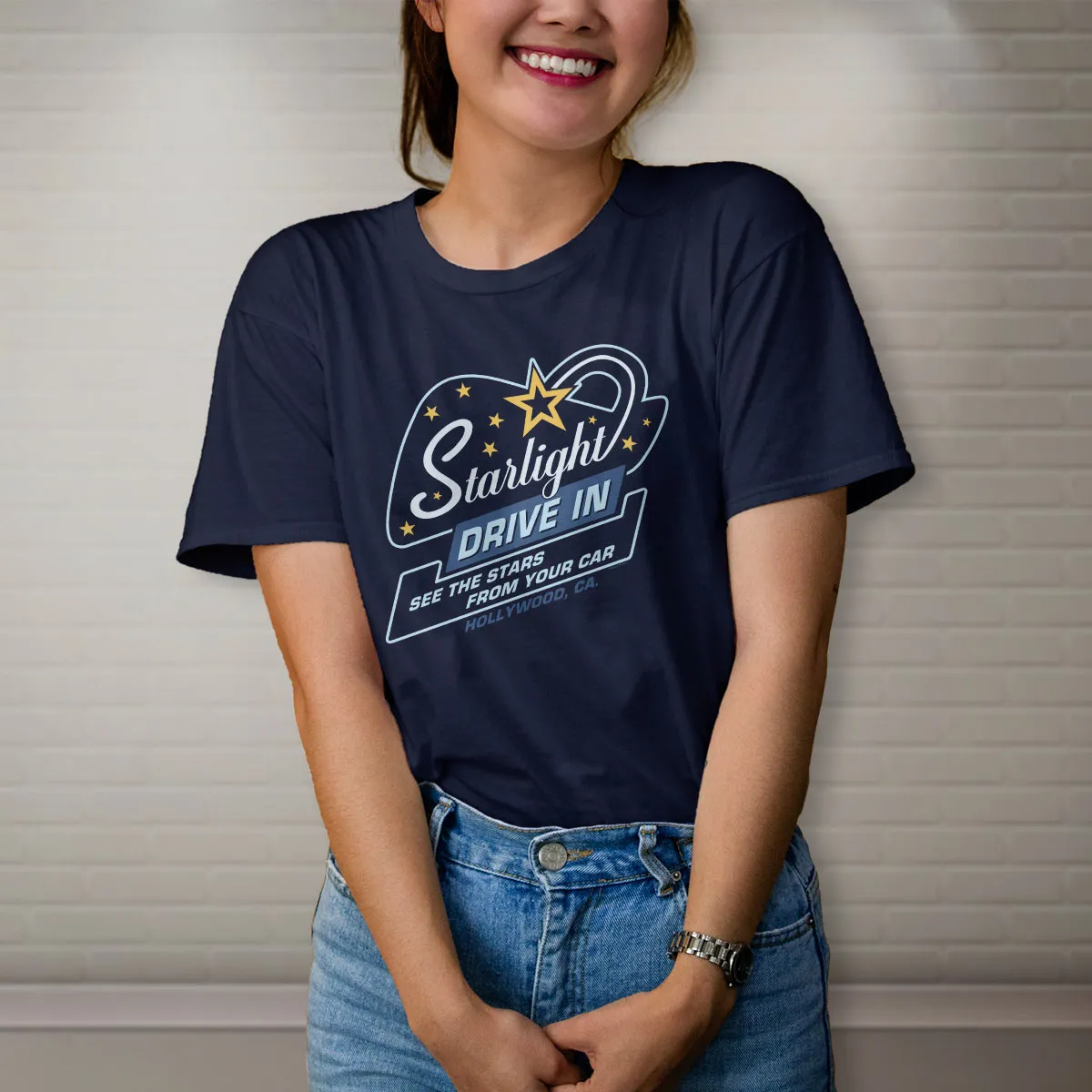 Starlight Drive In T-Shirt Adult Unisex S-2X 100% Cotton