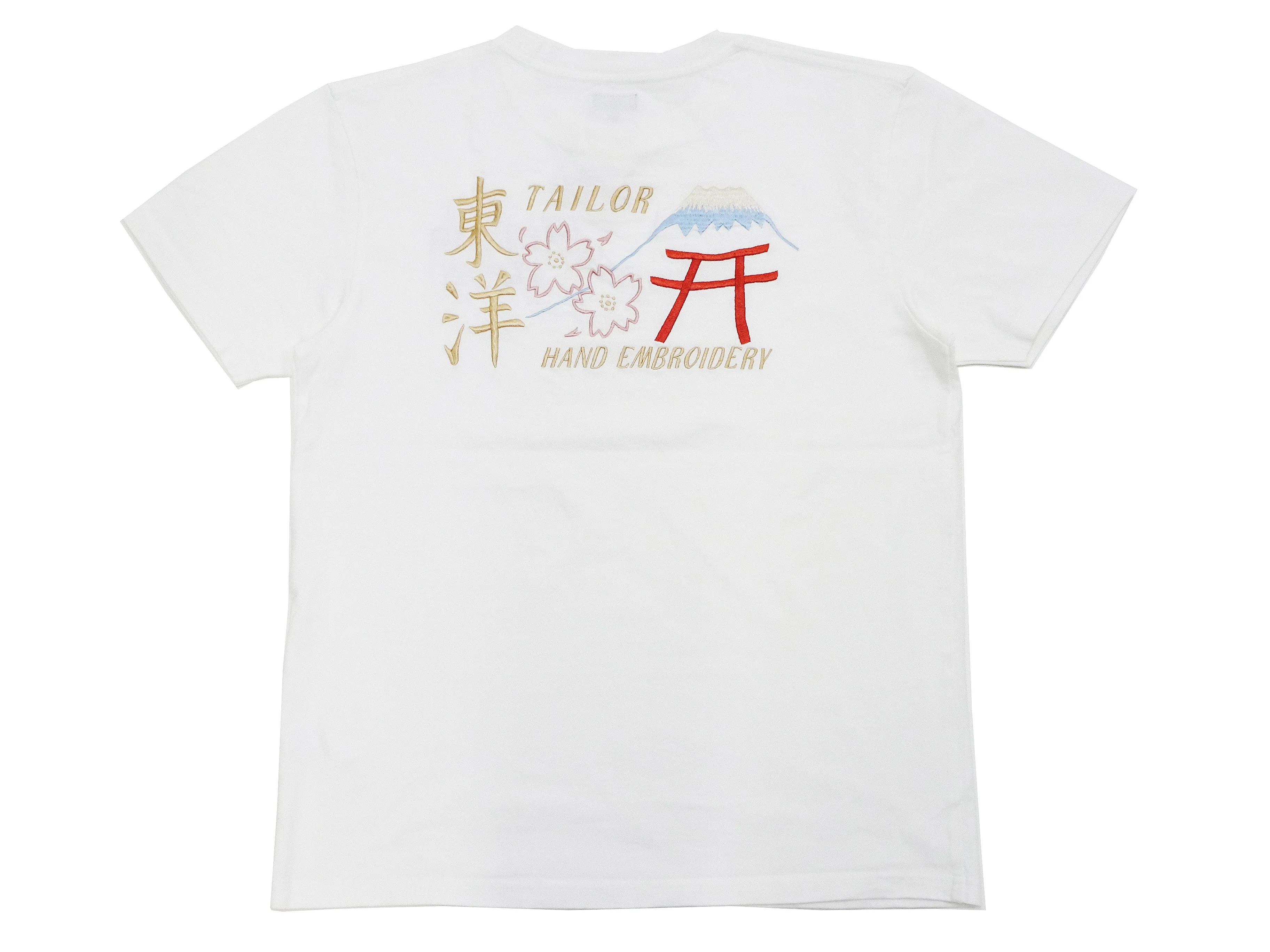 Tailor Toyo T-shirt Men's Sukajan Style Embroidered Short Sleeve Tee TT79213 101 White