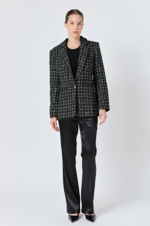 Tweed Single Breasted Blazer