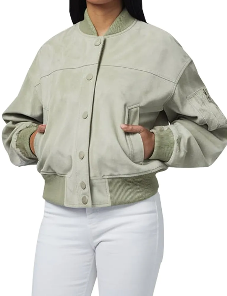 Women's Sage Green Eden Bomber Jacket