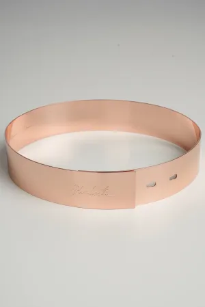 Xenis Full Metal Belt In Rose Gold-Plated