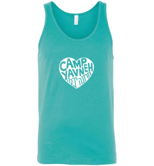 Yavneh Unisex Tank Top - White Heart